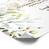 Donut Bar Table Wedding Kräuterzeichen Poster (Ecke)