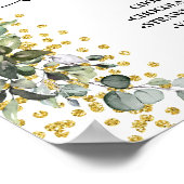 Donut Bar Wedding Brautparty Eucalyptus Gold Poster (Ecke)