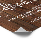 Donut Bar Western Bridal Wedding Party Sign Poster (Ecke)