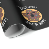 Donut Besorgnis nur glücklich lustige Donut Pun Da Geschenkpapier (Rolleneckpunkt)