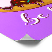 Donut Besorgnis sei glücklich I Poster (Ecke)