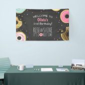 Donut Birthday Banner Party Doughnut Backdrop Girl (Messeveranstaltung)