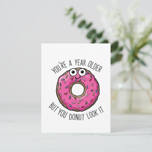 Donut Birthday Card (Stehend Vorderseite)