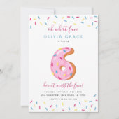 Donut Birthday Celebration | Sechs Einladung (Vorderseite)