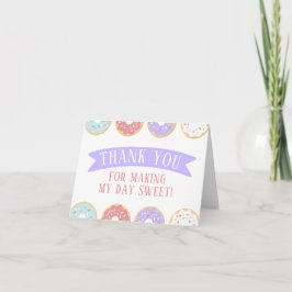 Donut Birthday Danke-Karte Dankeskarte