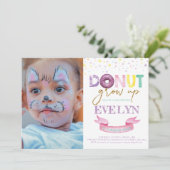 Donut Birthday Einladung Donut Grow Up Foto (Stehend Vorderseite)