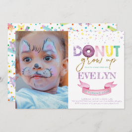 Donut Birthday Einladung Donut Grow Up Foto