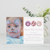 Donut Birthday Einladung Donut Grow Up Foto (Stehend Vorderseite)