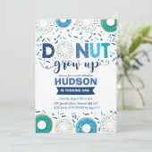 Donut Birthday Einladung Donut Grow Up Party (Stehend Vorderseite)