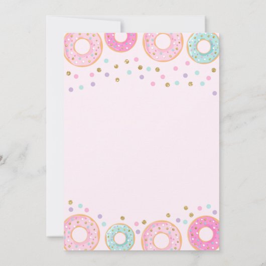 Donut Birthday Einladung Donut Grow Up Party (Rückseite)