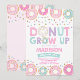 Donut Birthday Einladung Donut Grow Up Party