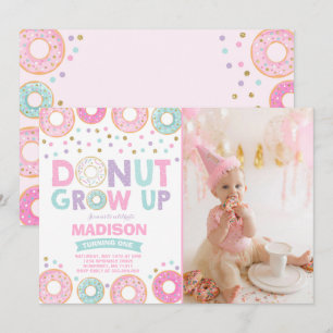 Donut Birthday Einladung Donut Grow Up Party