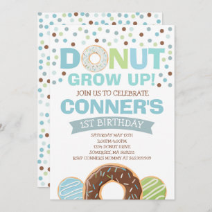 Donut Birthday Einladung Donut Grow Up Party