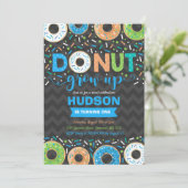 Donut Birthday Einladung Donut Grow Up Party (Stehend Vorderseite)