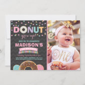 Donut Birthday Einladung Donut Grow Up Party (Vorderseite)
