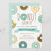 Donut Birthday Einladung Donut Grow Up Party (Vorne/Hinten)