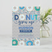 Donut Birthday Einladung Donut Grow Up Party (Stehend Vorderseite)