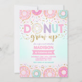 Donut Birthday Einladung Donut Grow Up Party (Vorderseite)