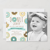 Donut Birthday Einladung Donut Grow Up Party (Vorderseite)