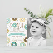 Donut Birthday Einladung Donut Grow Up Party (Stehend Vorderseite)
