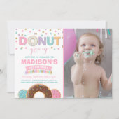 Donut Birthday Einladung Donut Grow Up Party (Vorderseite)