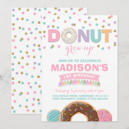 Donut Birthday Einladung Donut Grow Up Party