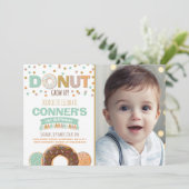 Donut Birthday Einladung Donut Grow Up Party (Stehend Vorderseite)