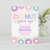 Donut Birthday Einladung Donut Grow Up Party (Stehend Vorderseite)