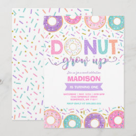 Donut Birthday Einladung Donut Grow Up Party