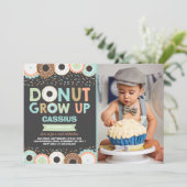Donut Birthday Einladung Donut Grow Up Party (Stehend Vorderseite)