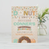 Donut Birthday Einladung Donut Grow Up Party (Stehend Vorderseite)