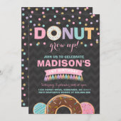 Donut Birthday Einladung Donut Grow Up Party (Vorne/Hinten)