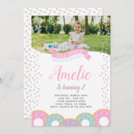 Donut Birthday Einladung mit Foto