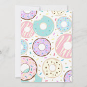 Donut Birthday Einladung, sechs ist süße Einladung (Rückseite)