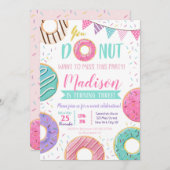Donut Birthday Einladungen (Vorne/Hinten)