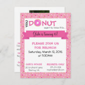 Donut Birthday Matte Einladung 4,25" x 5,5" (Vorne/Hinten)