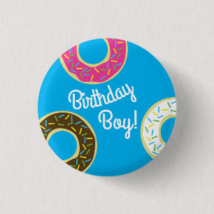 Donut Birthday Party Button