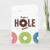 Donut Birthday Party Dankeskarte (Vorderseite)