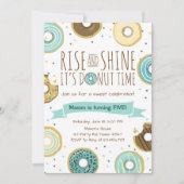 Donut Birthday Party Einladung Rise und Shine (Vorderseite)