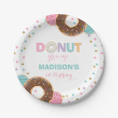 Donut Birthday Party Paper Plate 7" Donut aufwachs Pappteller (Vorderseite)