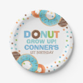 Donut Birthday Party Paper Plate 7" Donut aufwachs Pappteller (Vorderseite)