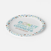 Donut Birthday Party Paper Plate 7" Donut aufwachs Pappteller (Schrägansicht)