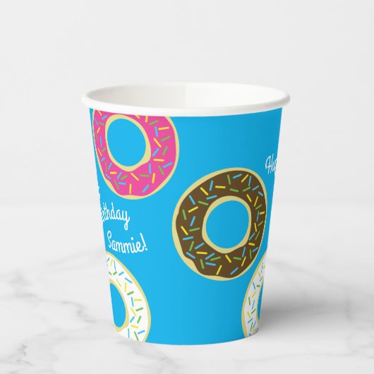 Donut Birthday Party Pappbecher (Links)