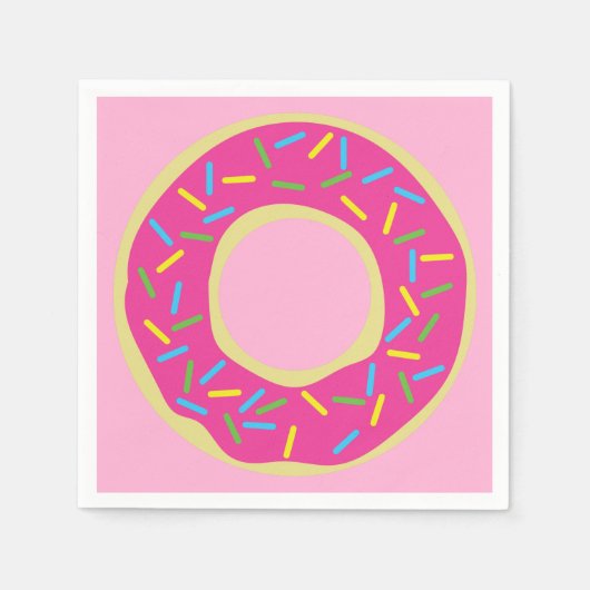 Donut Birthday Party Serviette (Vorderseite)