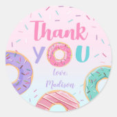 Donut Birthday Stickers Labels (Vorderseite)