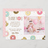 Donut Birthday Vielen Dank, dass Sie die Karte Pin (Vorne/Hinten)