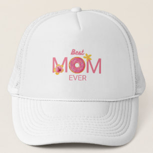 Donut-Blumenmuster "Beste Mama aller Zeiten" Truckerkappe