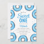 Donut Boys erste Geburtstagsparty Einladung (Vorderseite)