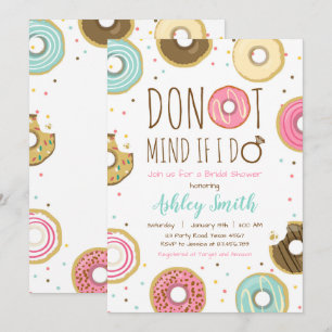Donut Bridal Dusche Einladung Gedanken, wenn ich t