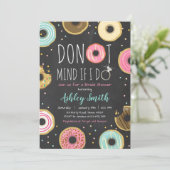 Donut Bridal Dusche Einladung Gedanken, wenn ich t (Stehend Vorderseite)